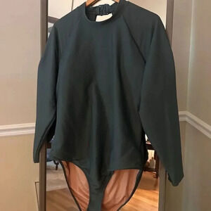 New women's J Crew Active longsleeve ribbed one piece bathing suit rashguard